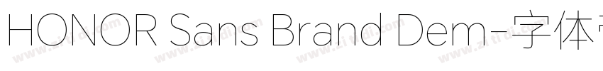 HONOR Sans Brand Dem字体转换